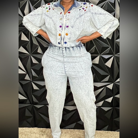 Gem Studded Vintage Jumpsuit - Picture 3 of 6